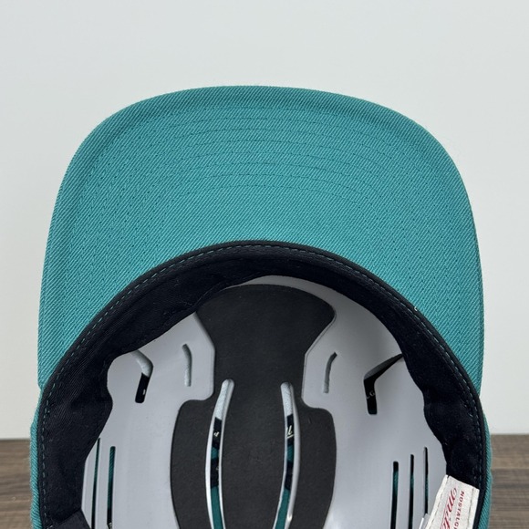 Anaheim Ducks Hat Cap Snap Back Teal Black NHL Hockey Mens Throwback Script - Picture 9 of 10